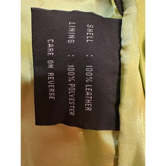 Genuine Leather Jacket in Lime Green – Women’s Medium - Picture 7 of 9
